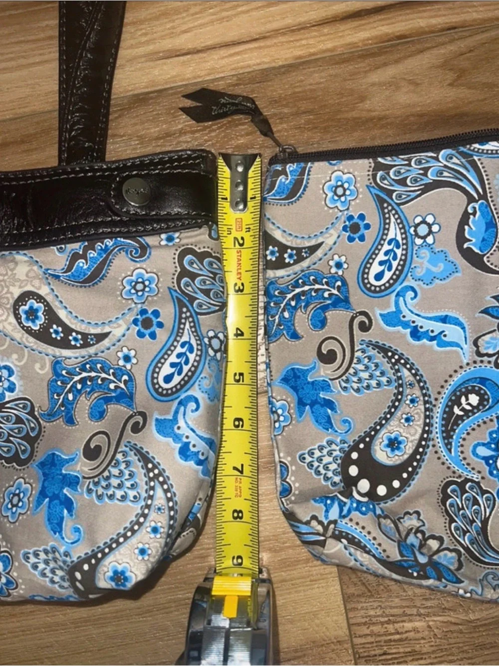 Thirty-One Bag Set‎ of 3 Paisley Floral Brown Blue Purse Travel Y2K Eclectic